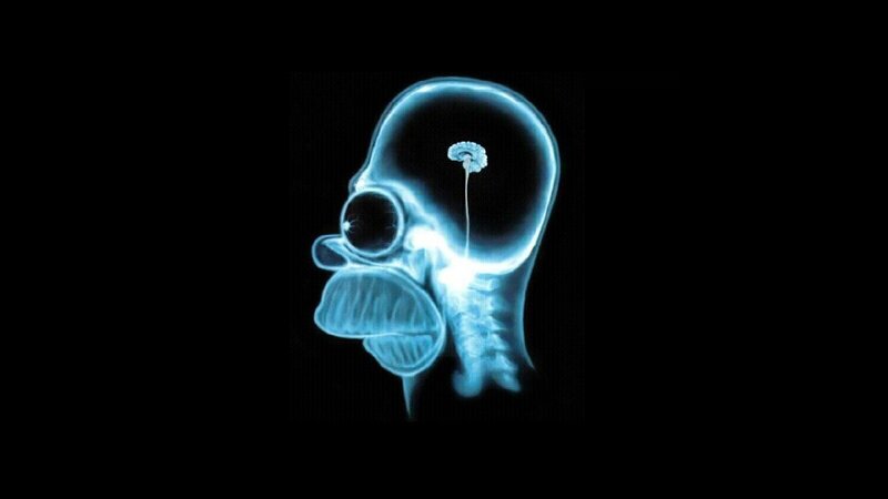 Homer Simpson X-ray — Blue