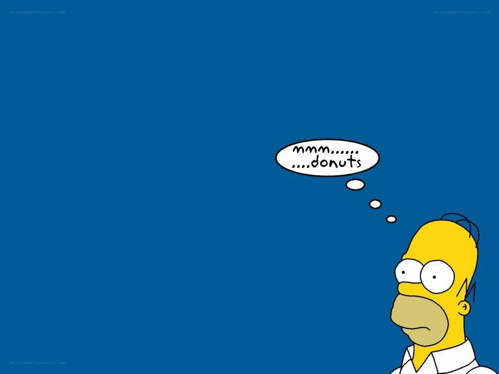 Homer thinking about donuts