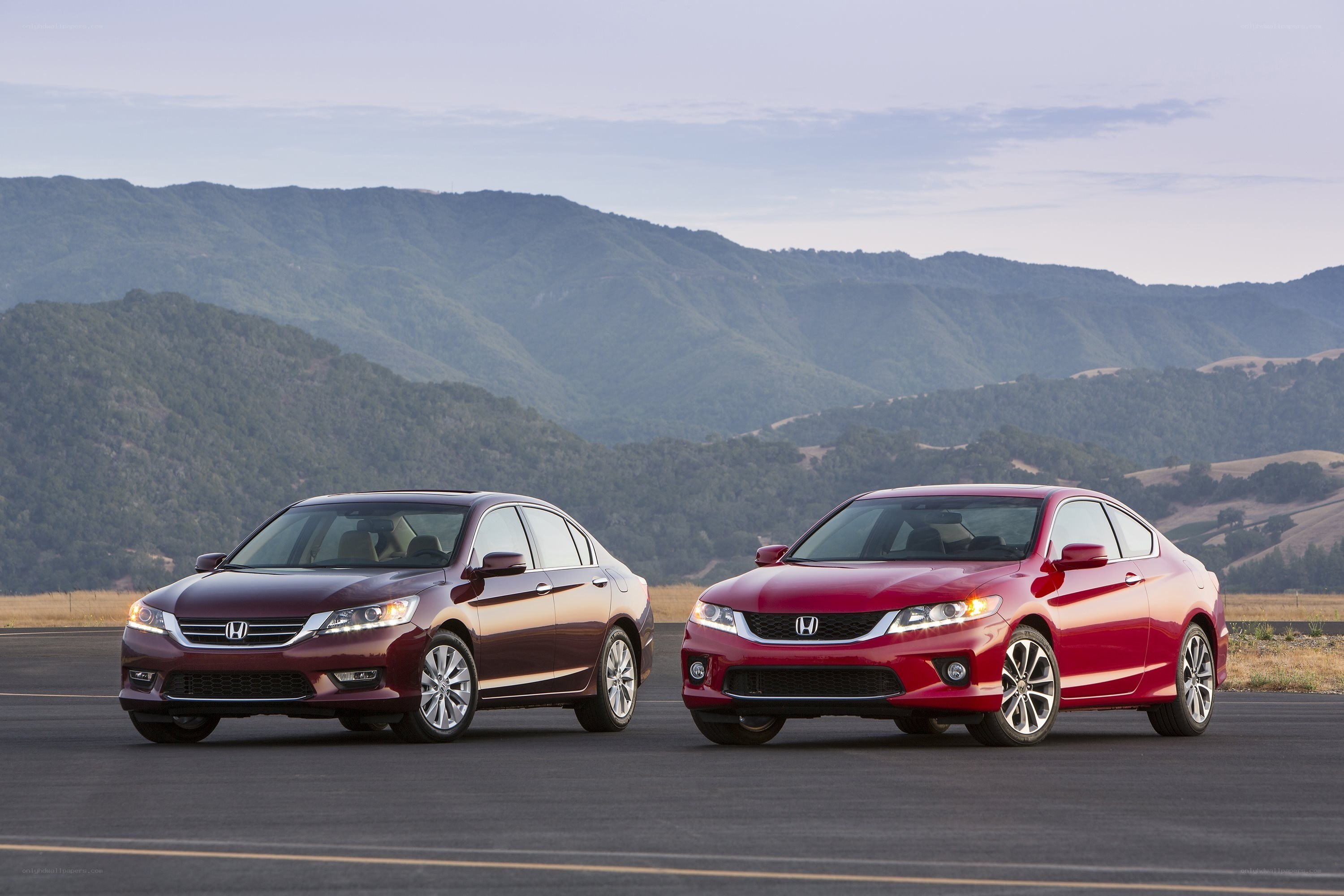 Honda Accord sedans on road
