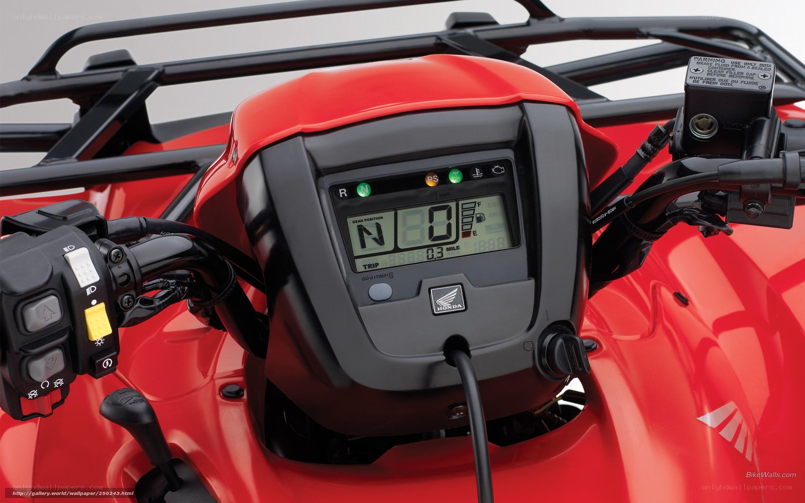 Honda ATV dashboard close-up