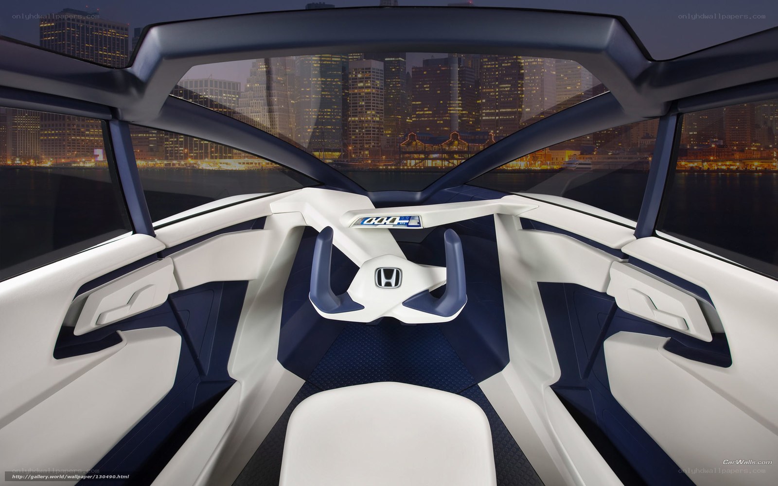Honda boat interior at night