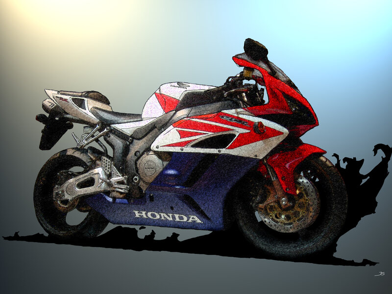 Honda CBR sportbike illustration