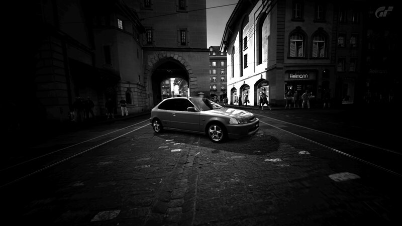 Honda Civic on a city street