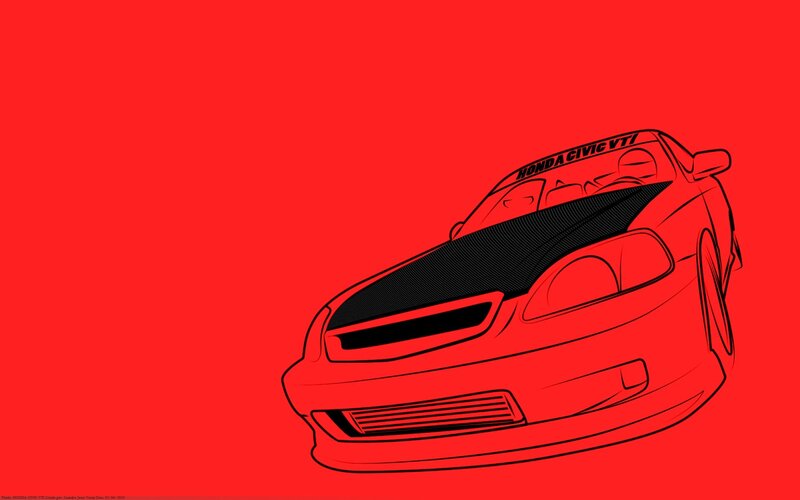 Honda Civic VTi car illustration