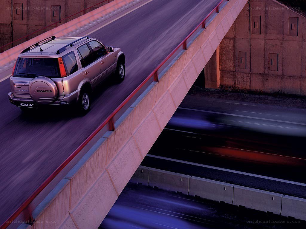 Honda CR-V on a bridge