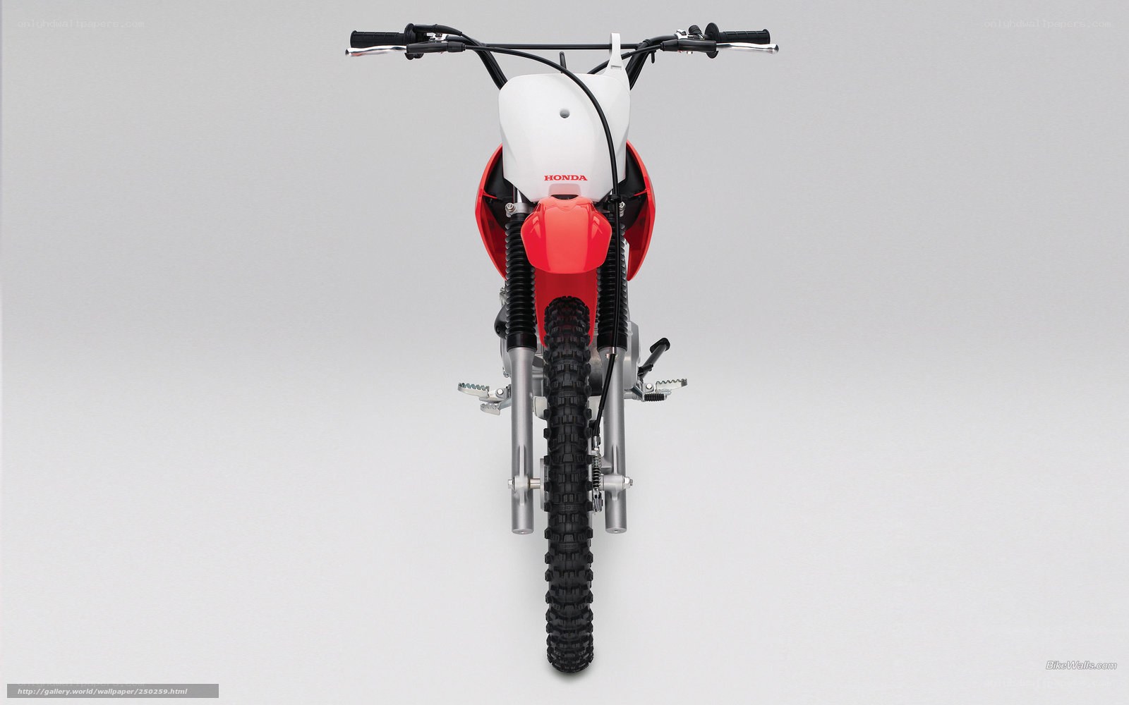 Honda dirt bike front view