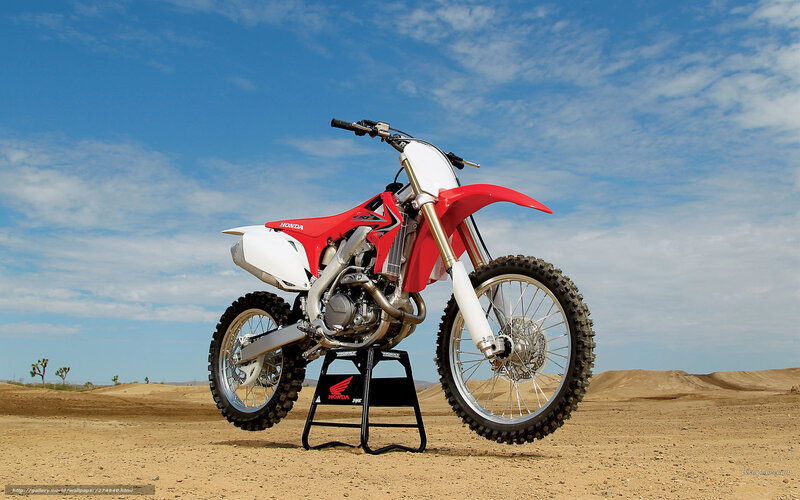 Honda dirt bike in desert