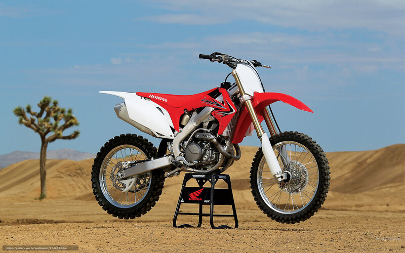 Honda dirt bike in desert