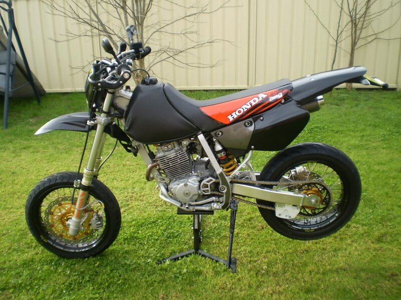 Honda dirt bike on grass