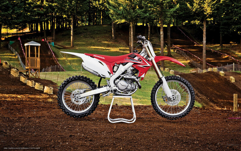 Honda dirt bike on track