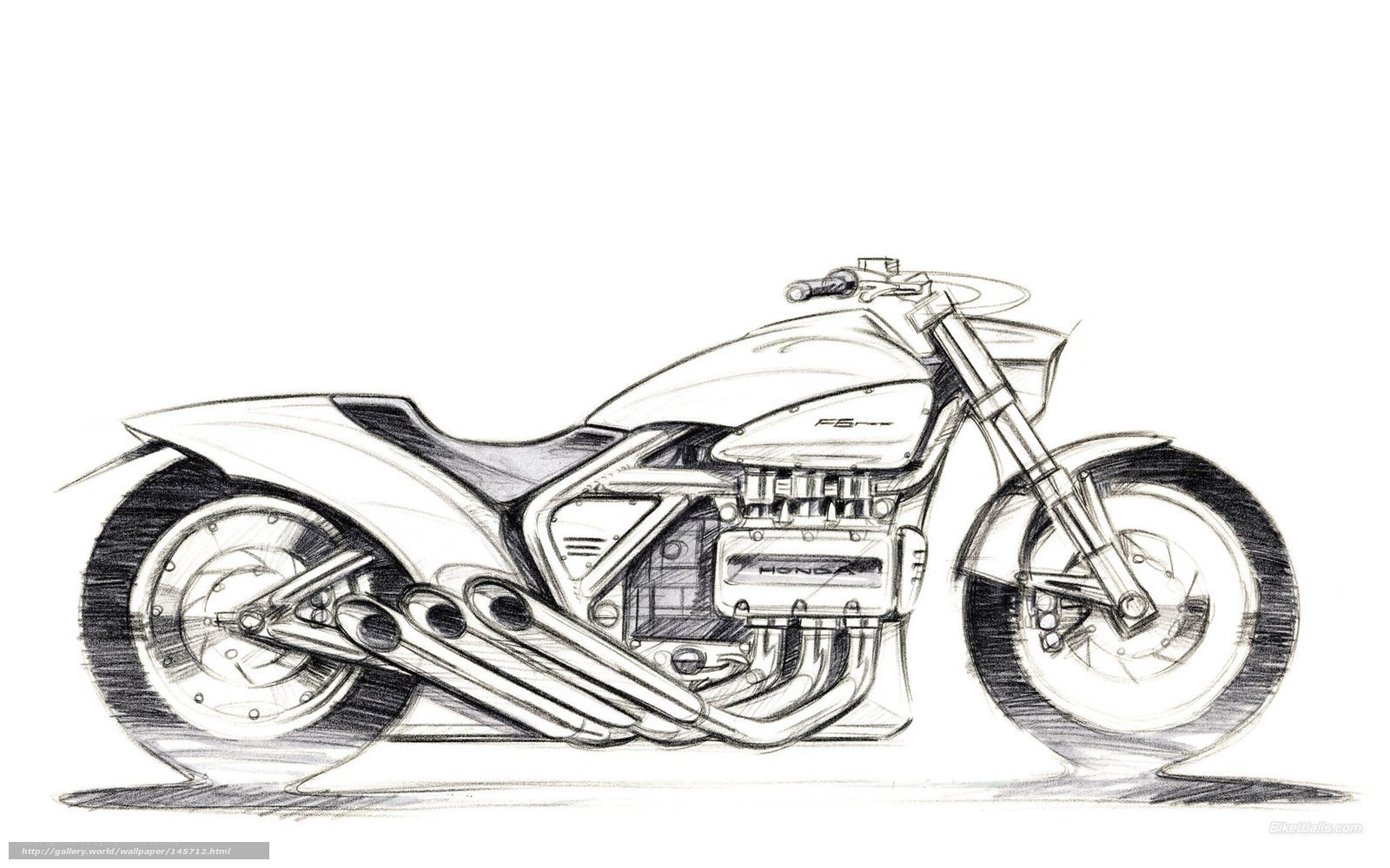Honda F6C motorcycle sketch