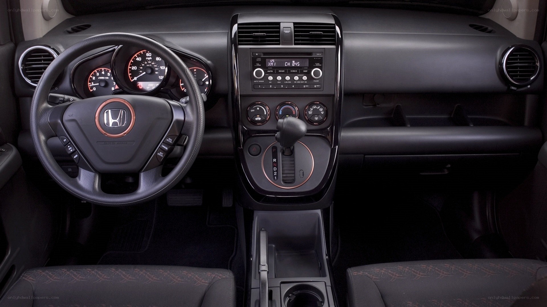 Honda interior dashboard view