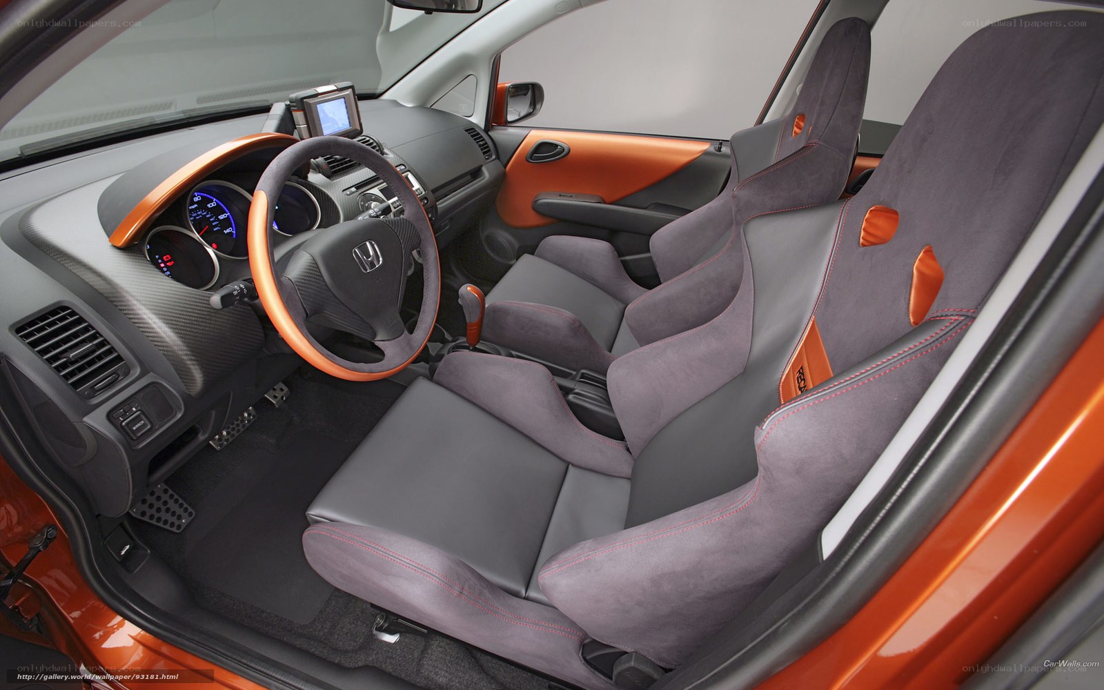 Honda interior with orange accents