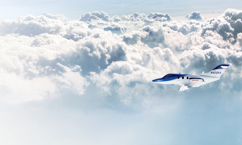 Honda Jet in Clouds