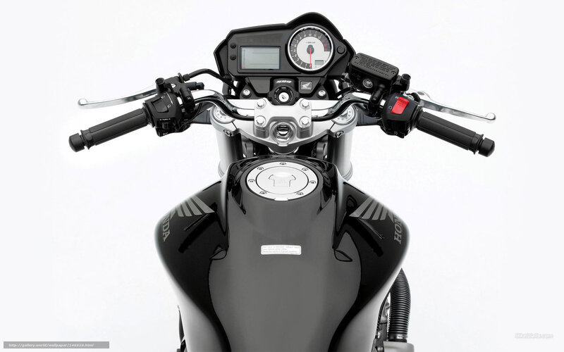 Honda motorcycle dashboard view
