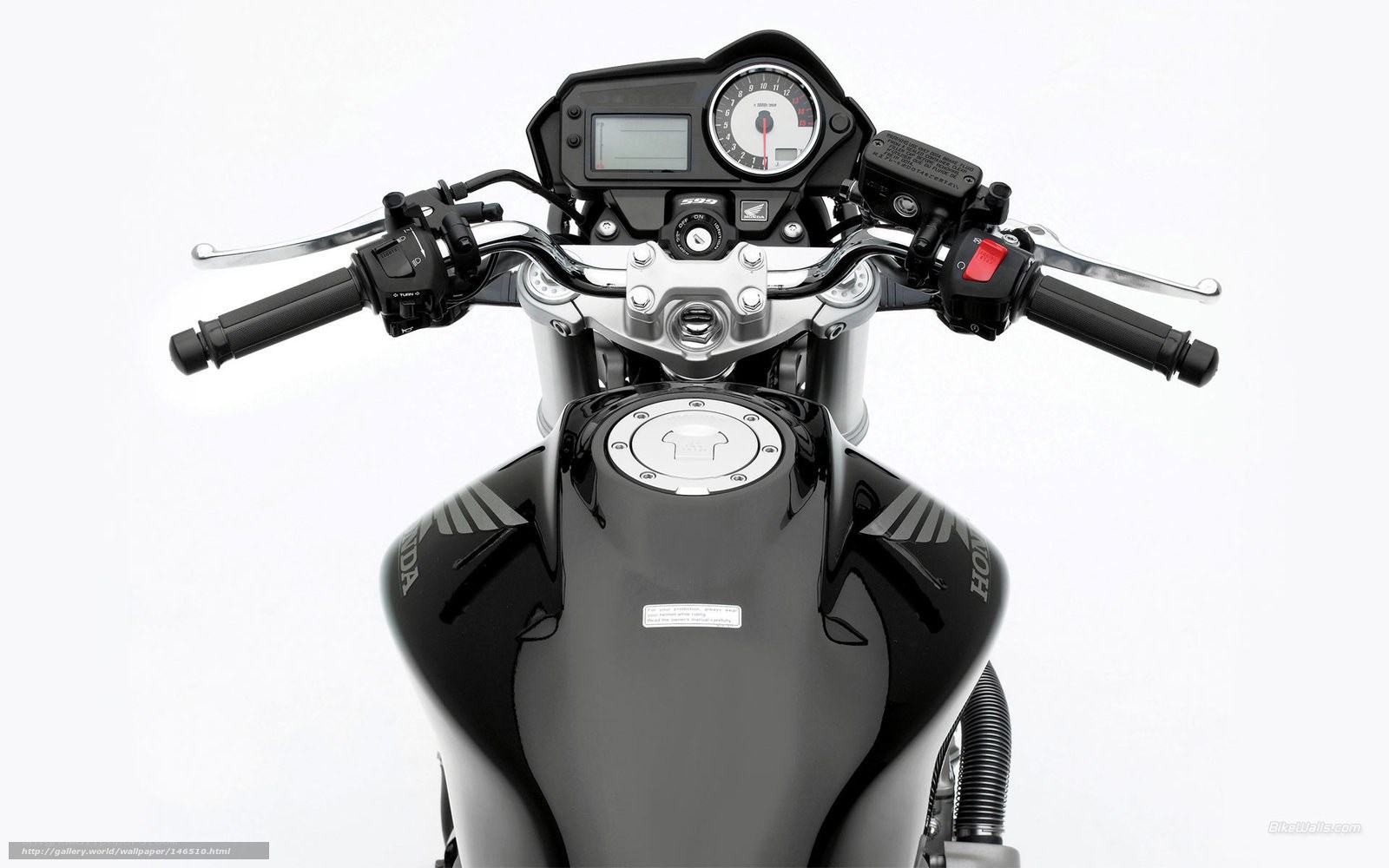 Honda motorcycle dashboard view