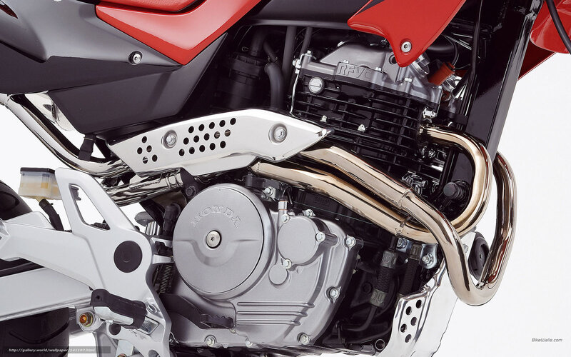 Honda motorcycle engine close-up