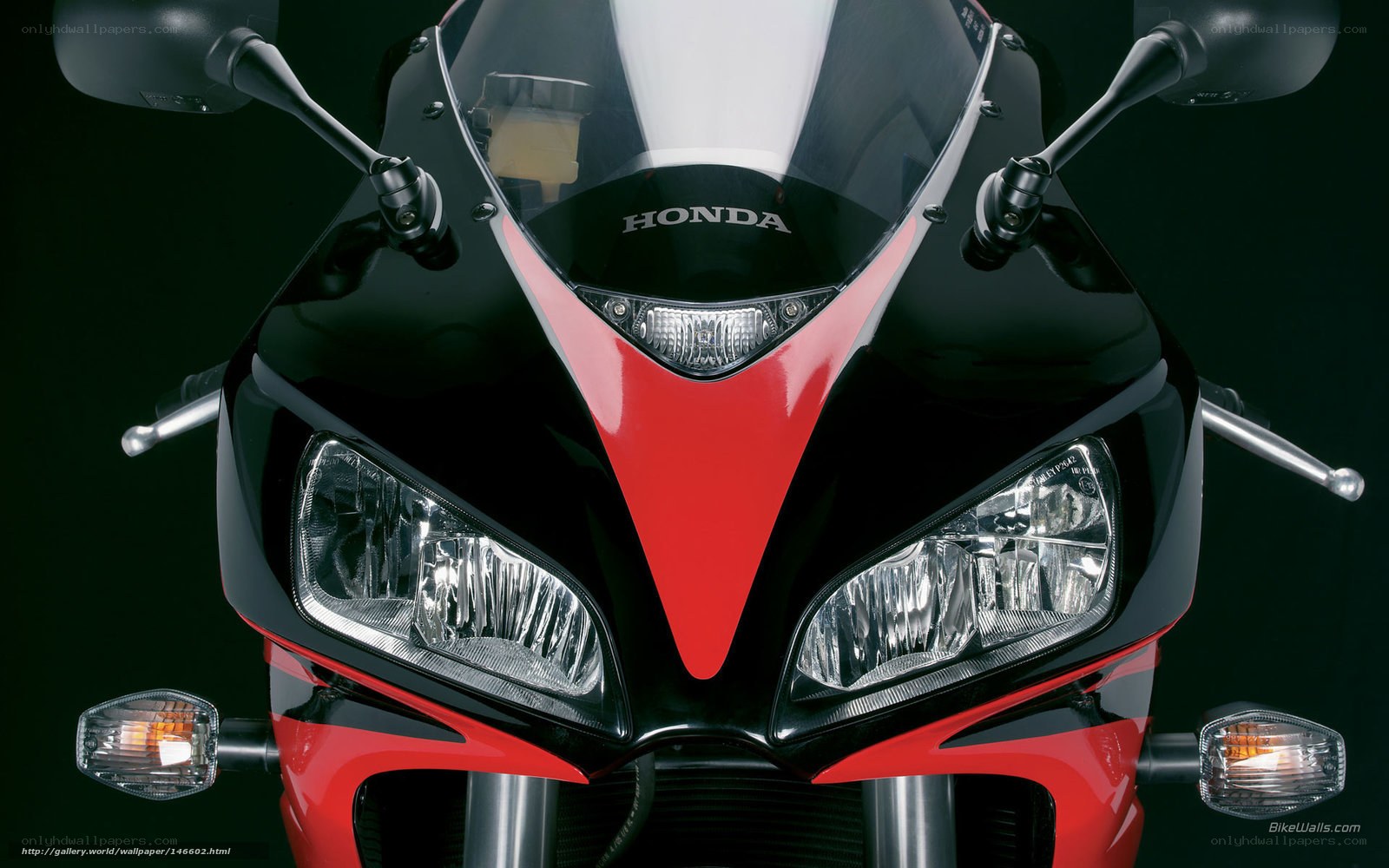 Honda motorcycle front view