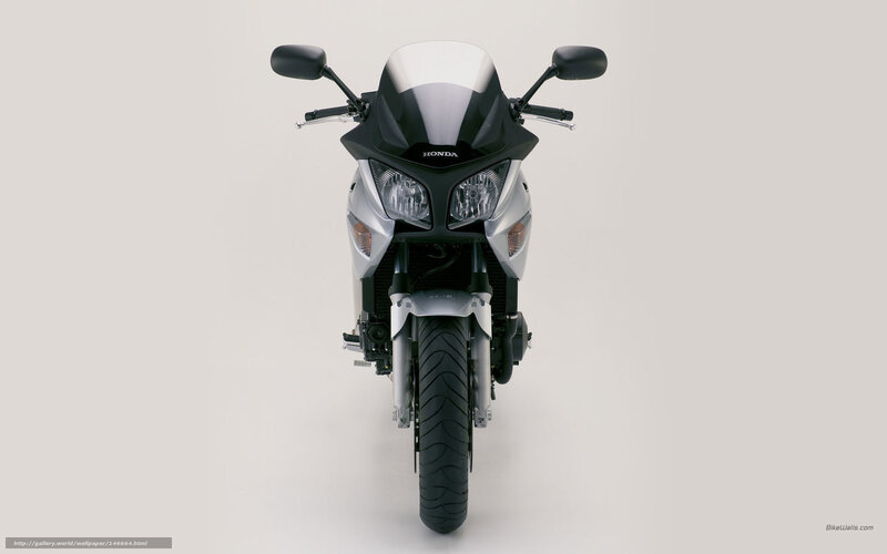 Honda Motorcycle Front View — Silver