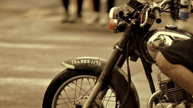 Honda motorcycle on street