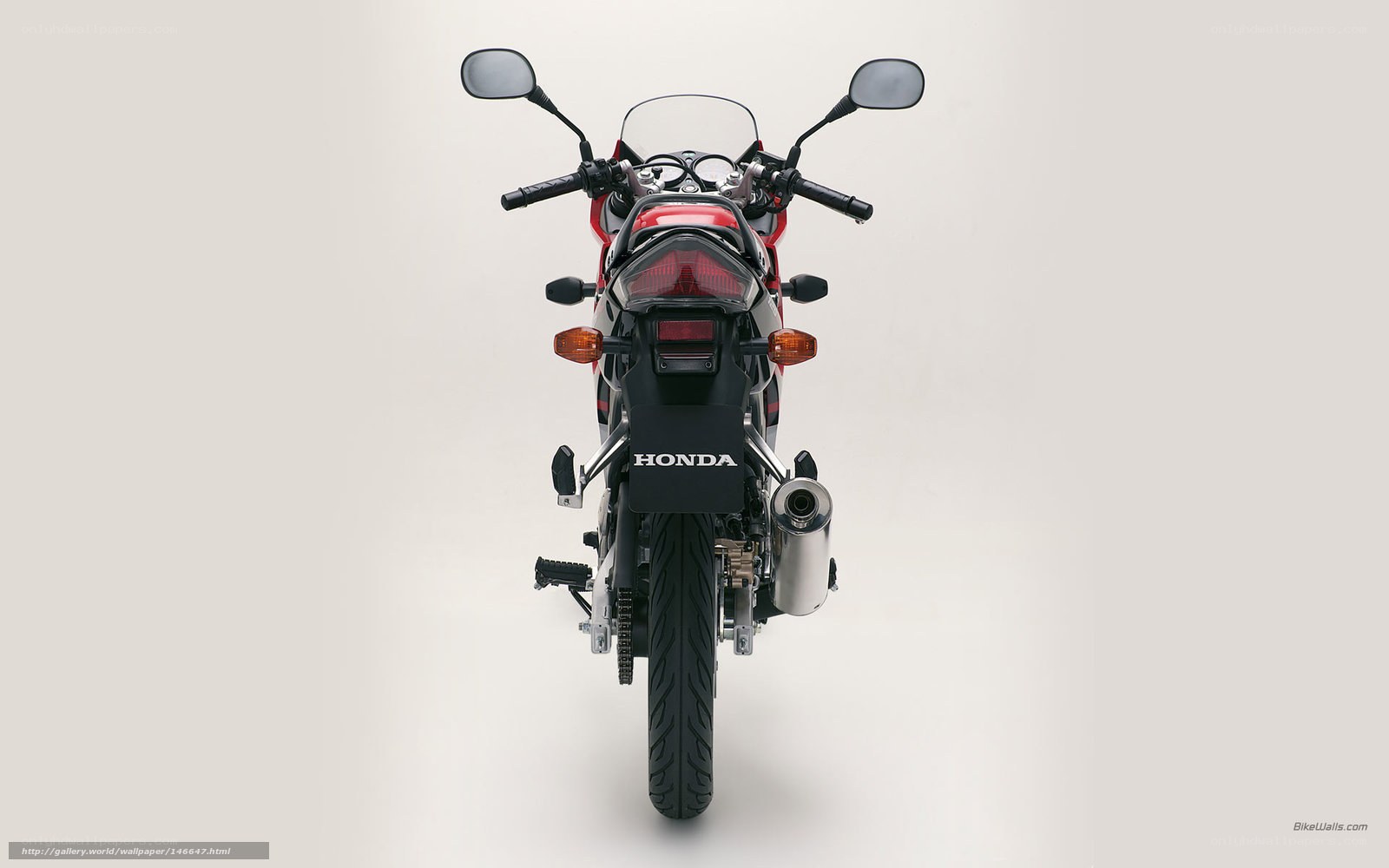 Honda motorcycle rear view