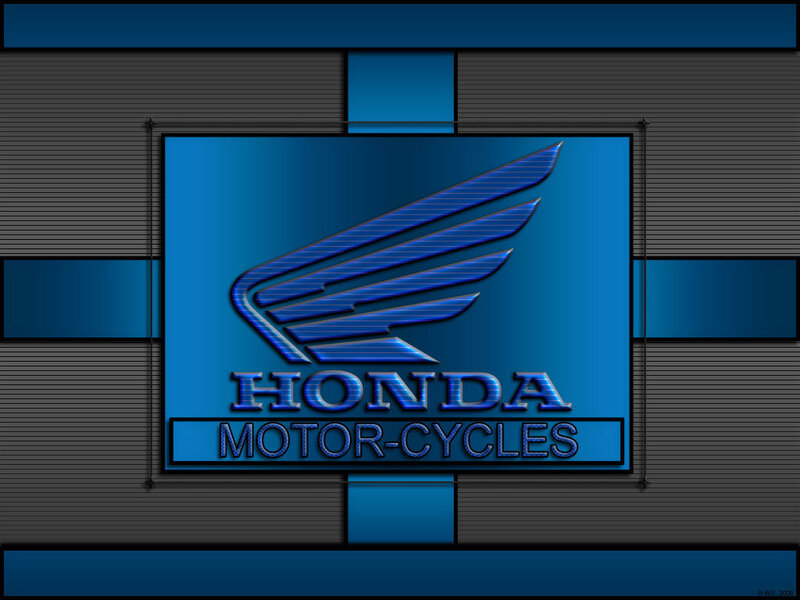 Honda Motorcycles logo on blue background