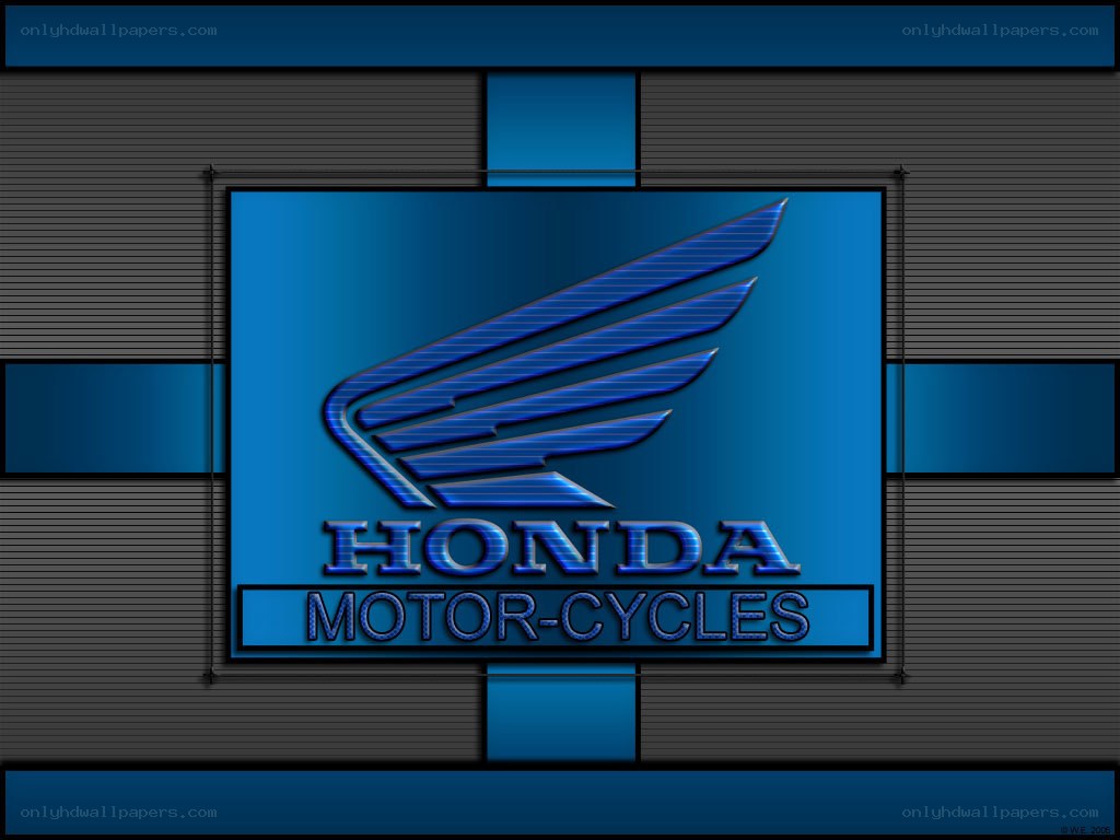 Honda Motorcycles logo on blue background