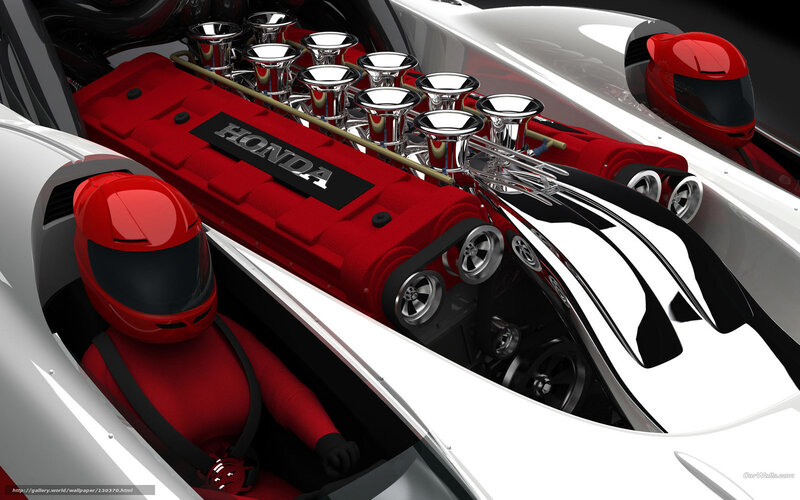 Honda race car cockpit