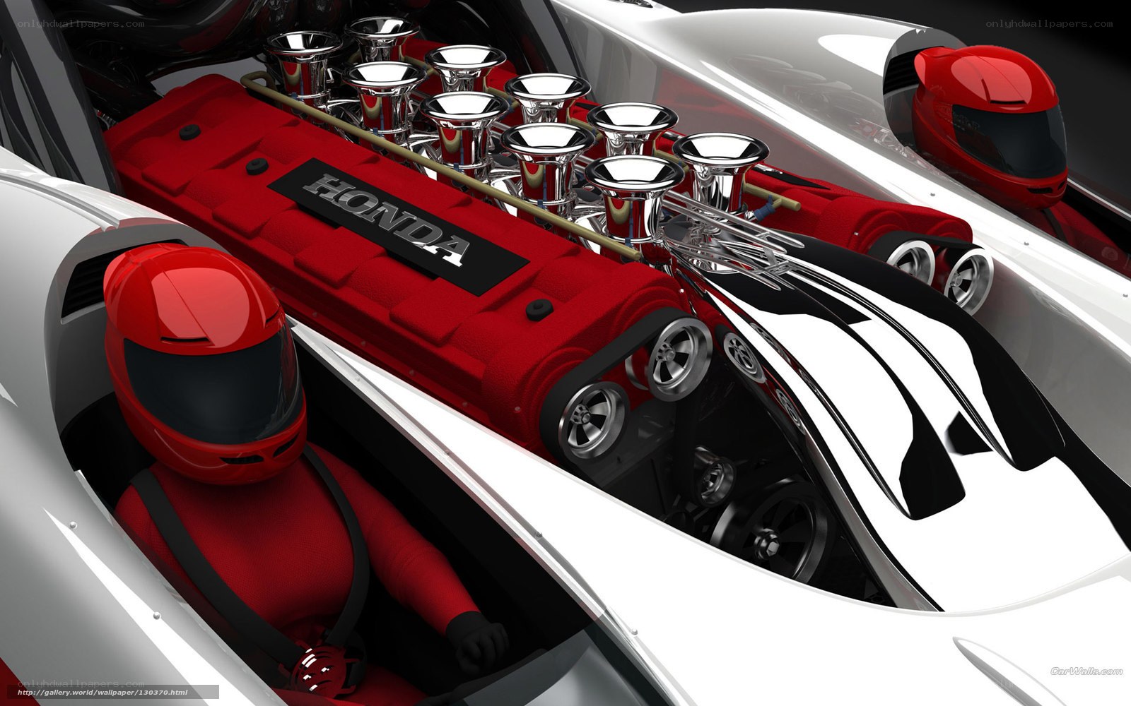Honda race car cockpit