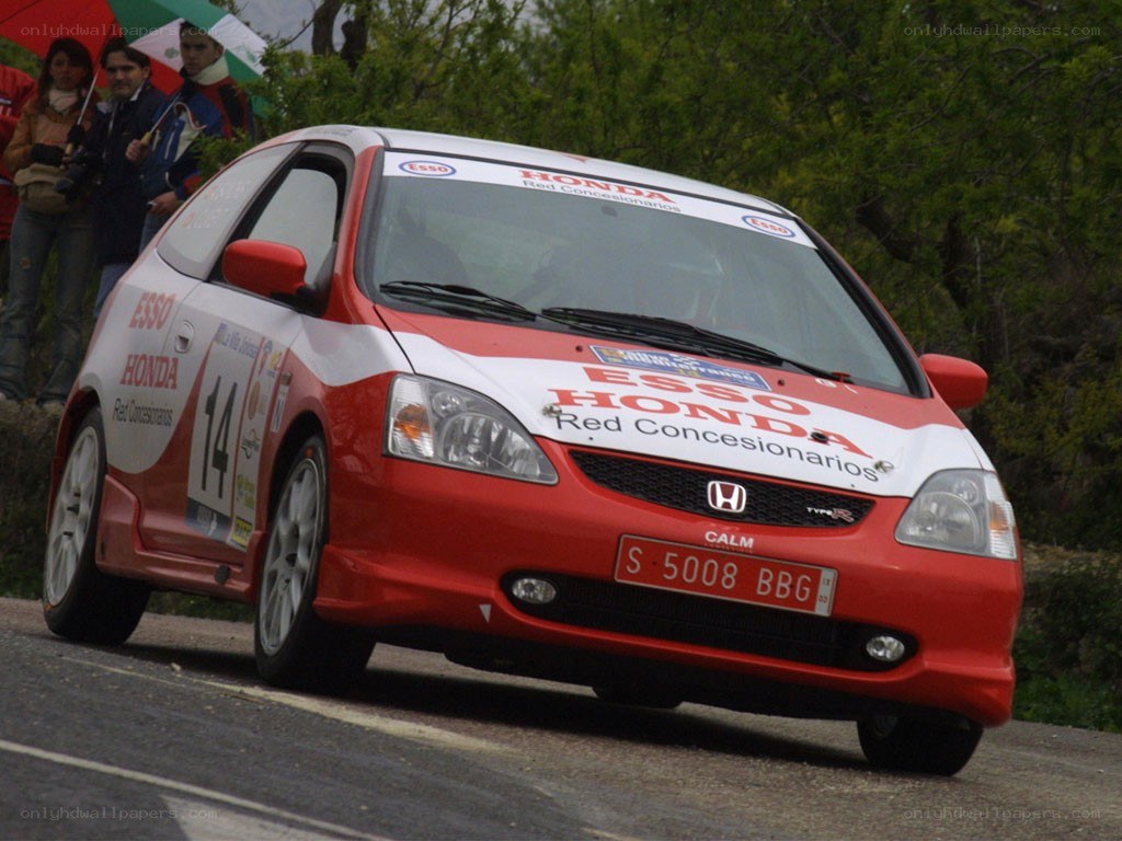 Honda race car on a road