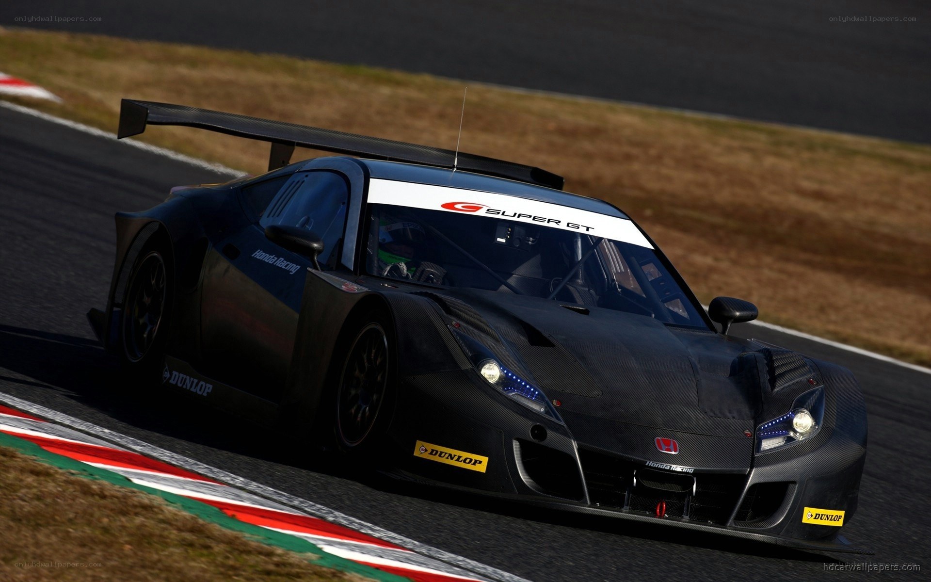 Honda race car on track