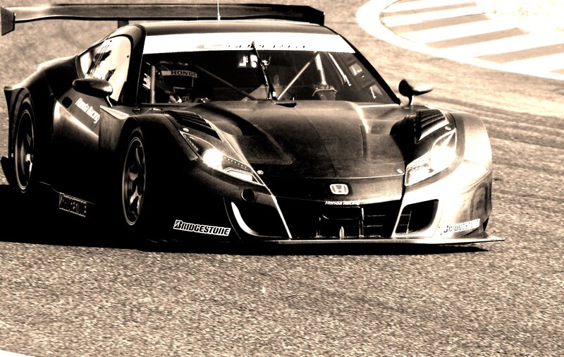 Honda race car on track