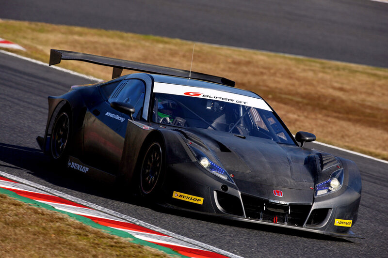 Honda race car on track
