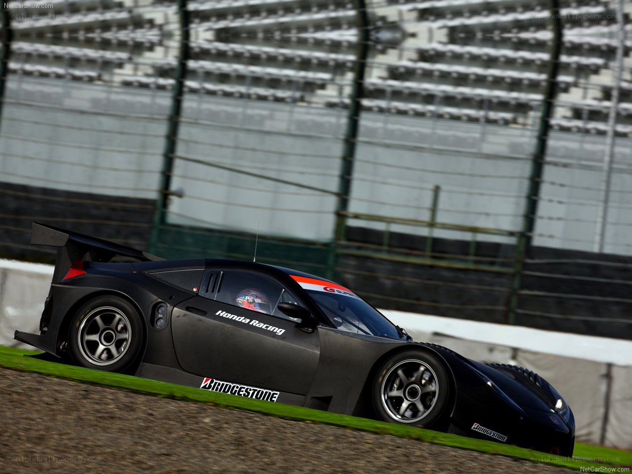 Honda race car on track