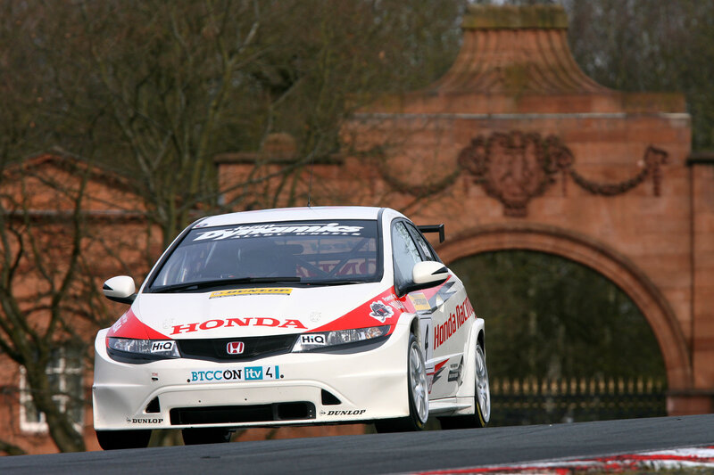 Honda race car on track
