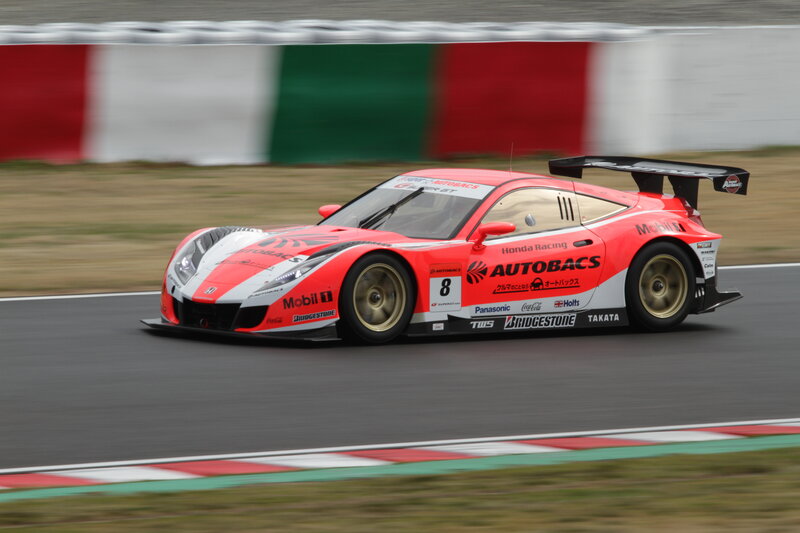Honda race car on track