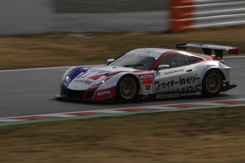 Honda race car on track