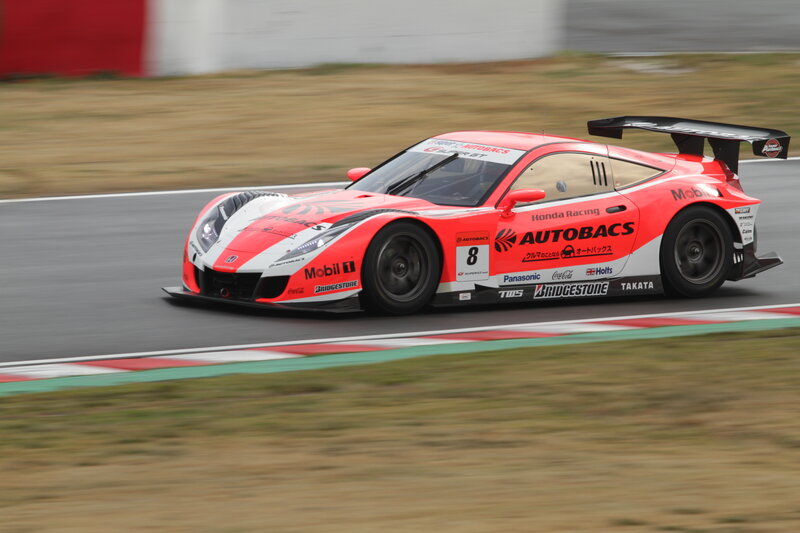 Honda race car on track