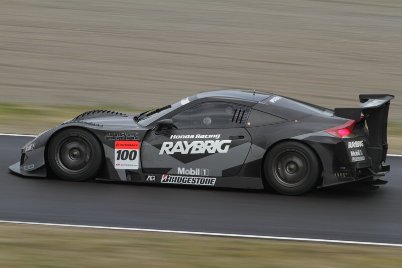 Honda racing car on track