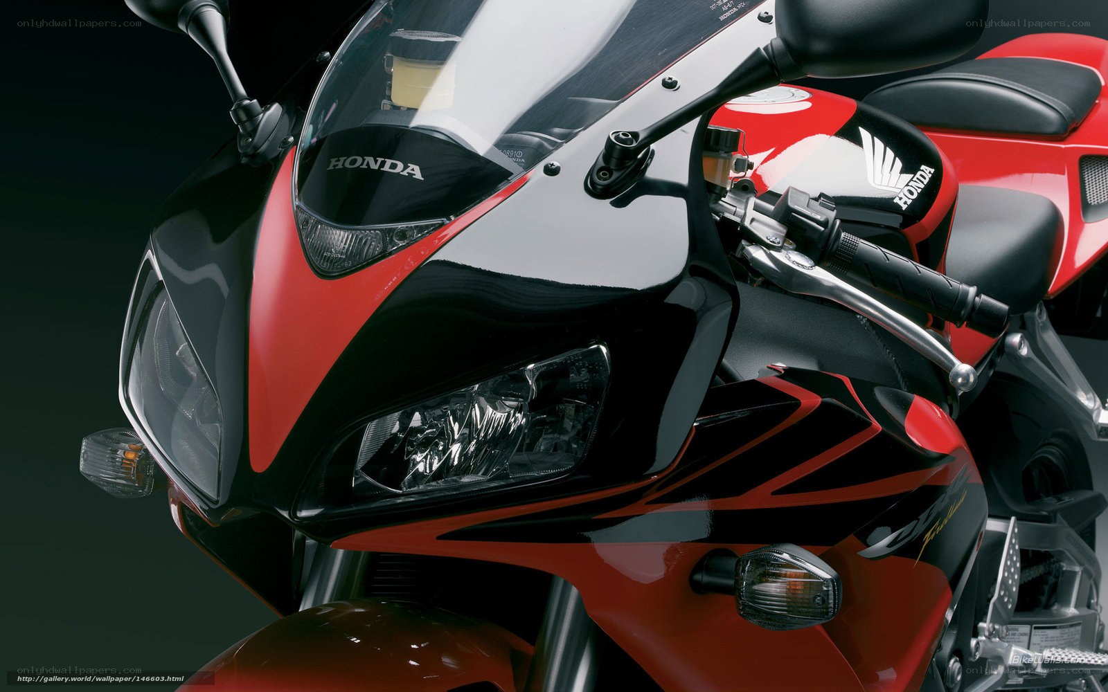 Honda sport motorcycle front view