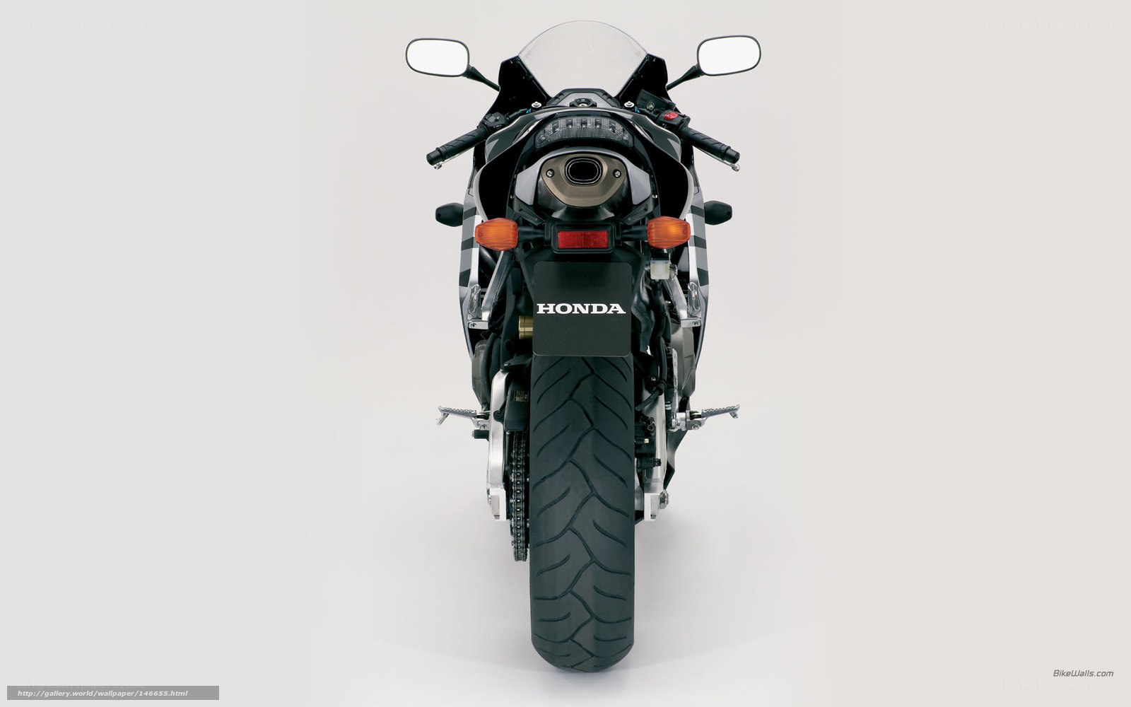 Honda sport motorcycle rear view
