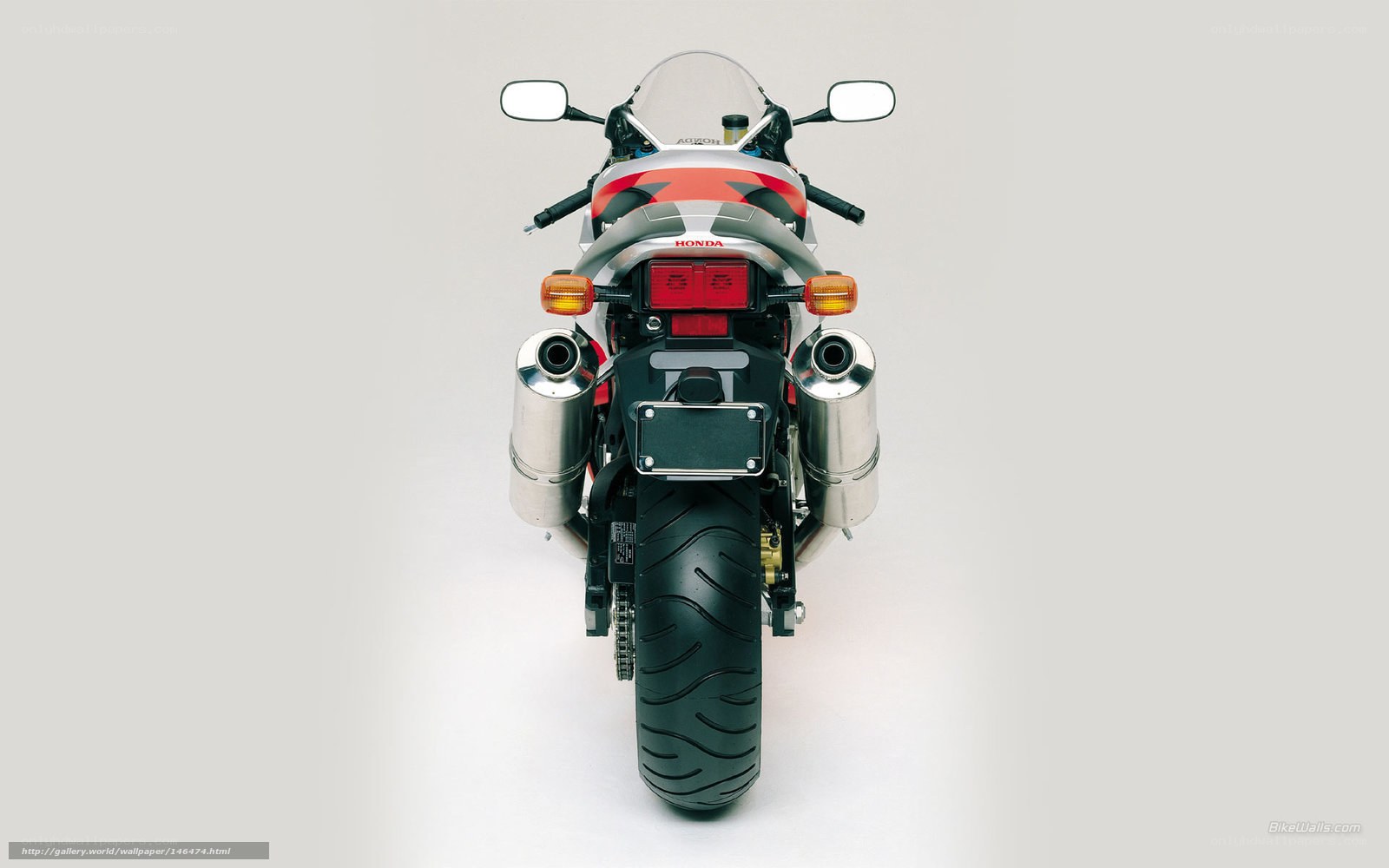 Honda sport motorcycle rear view