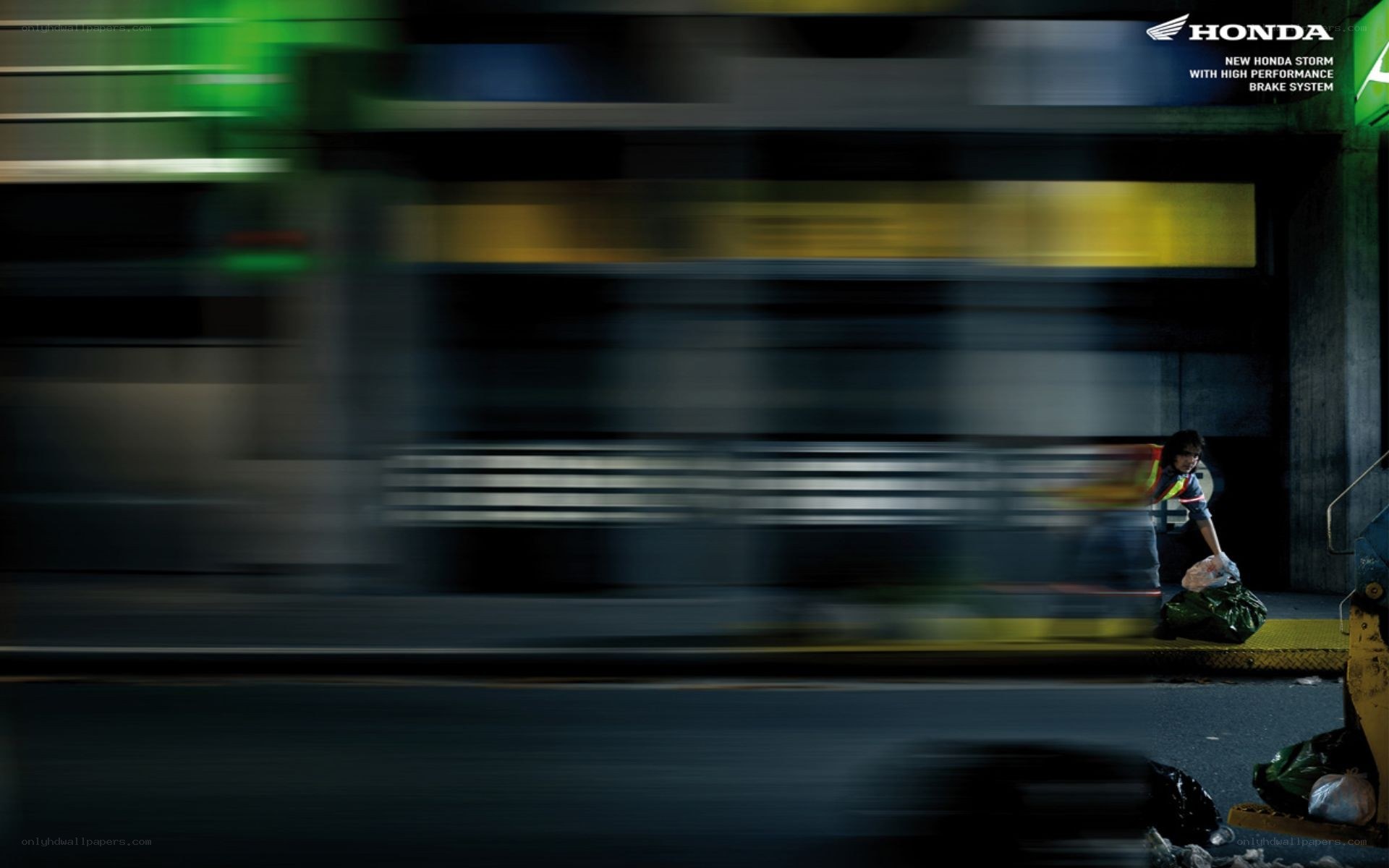 Honda Storm ad with motion blur