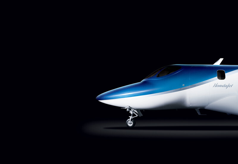 HondaJet Aircraft — Blue, Dramatic