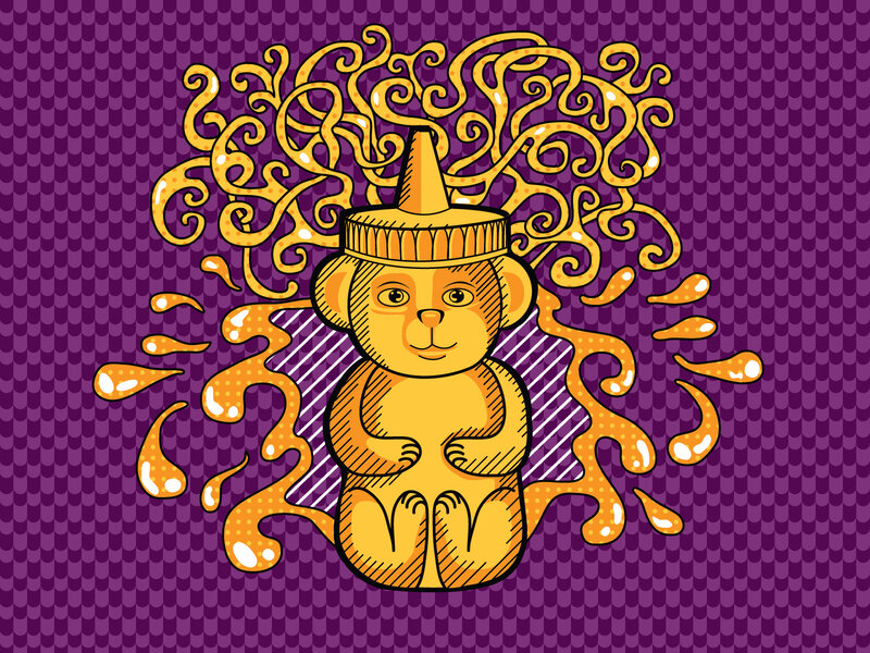 honey bear illustration