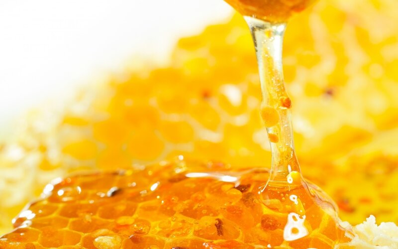 Honey Dripping from Comb — Yellow
