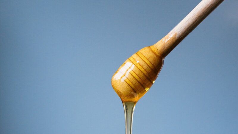 Honey Dripping from Dipper — Blue