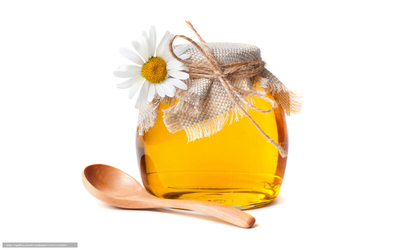 honey jar with daisy
