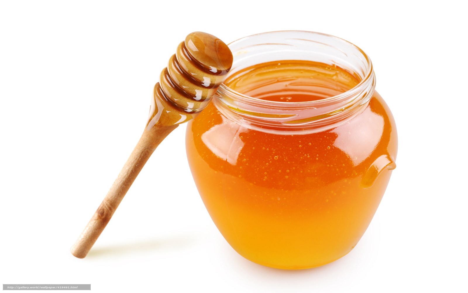 honey jar with dipper