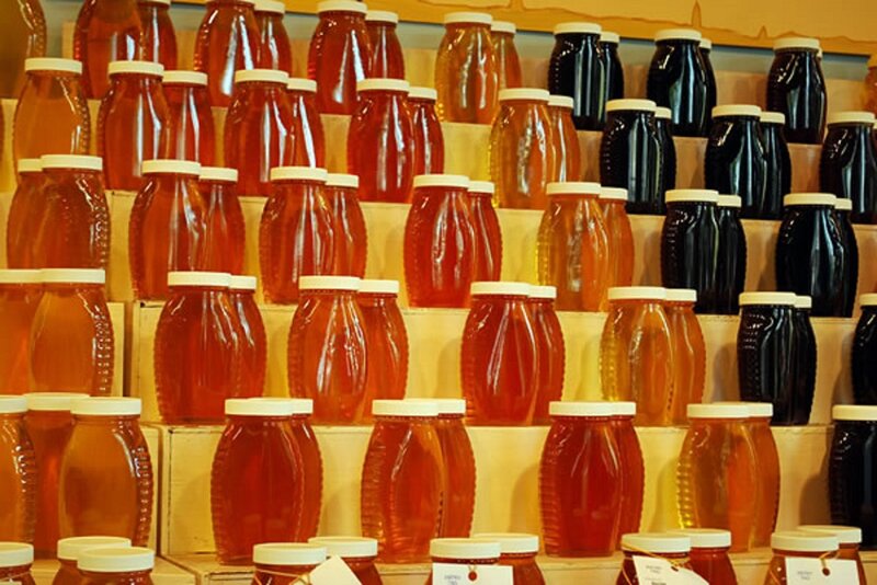 Honey Jars on Display